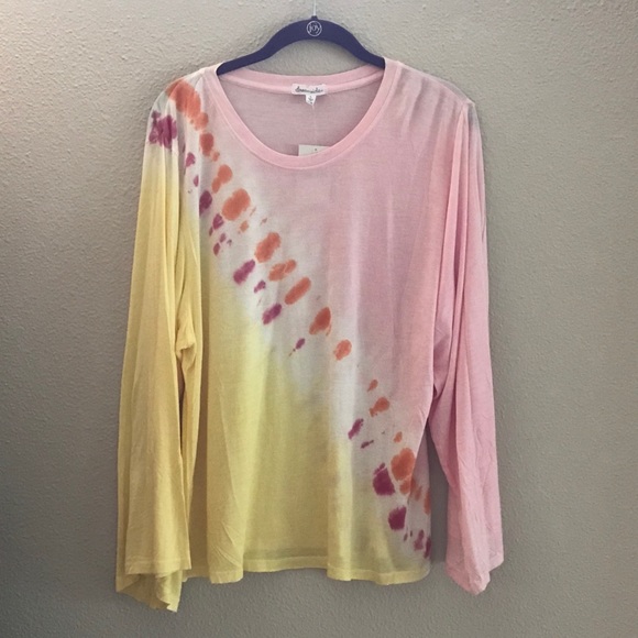 NWT Large Pink & Yellow Long Sleeve Shirt - Picture 3 of 15